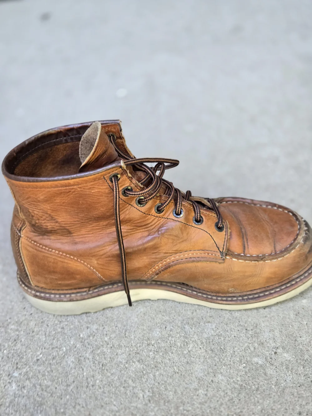 Red Wing Shoes Brown Leather Moc Toe Boots